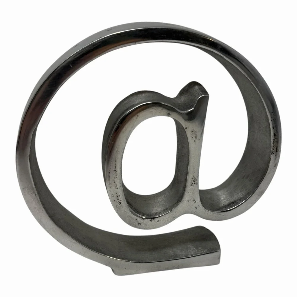 Metal At Sign - Paper Weight - Silver - @ -‎ 3.25 x 3.25